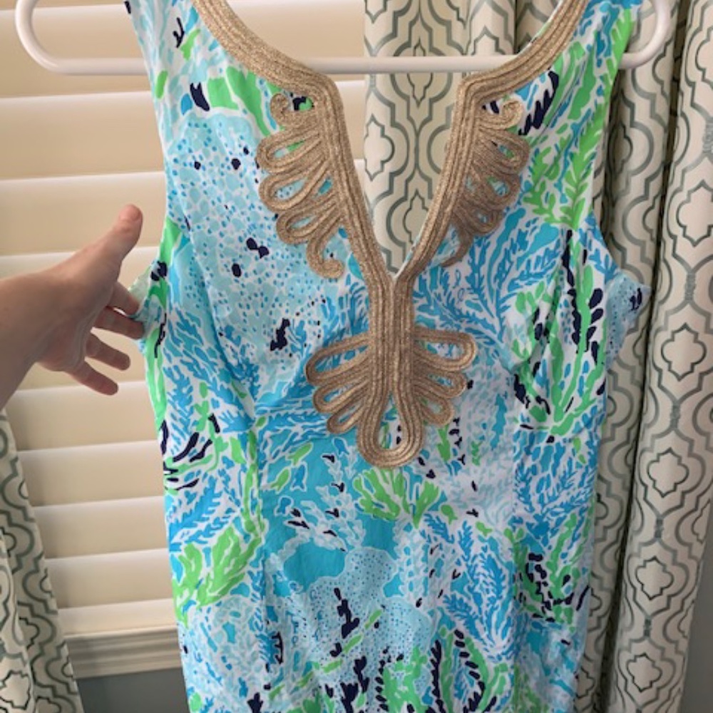 Lilly Pulitzer Dress With Gold Embellishment